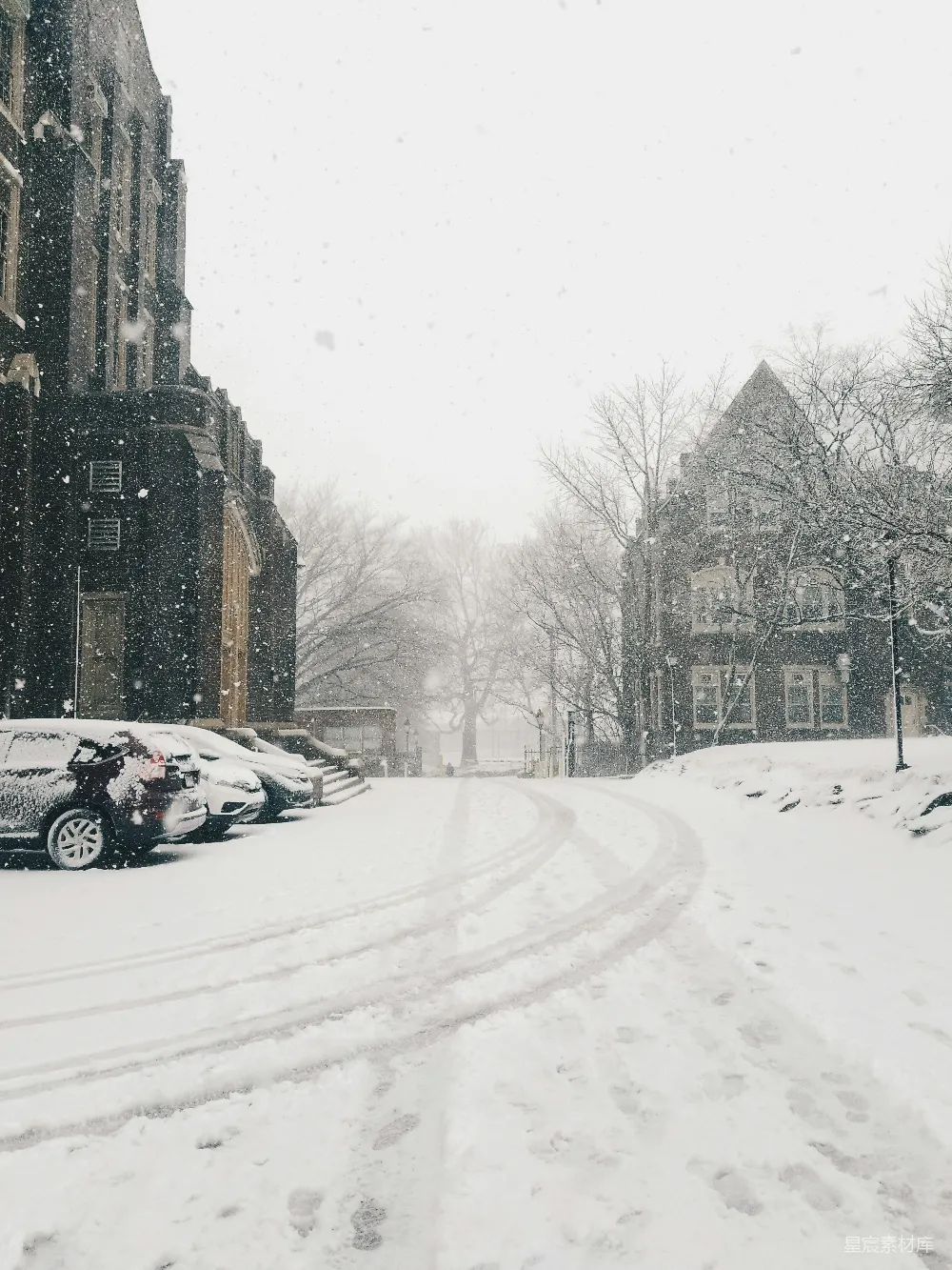 高清摄影 雪景 城市 建筑 冬日 静谧 雪中的城市街景