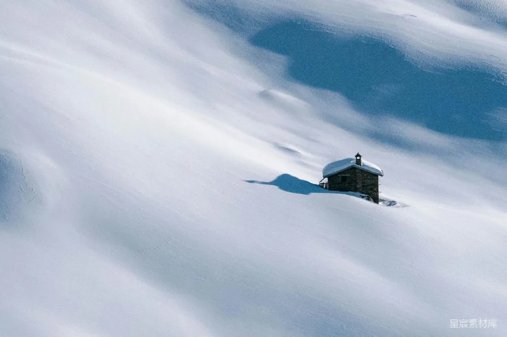高清摄影 雪景 小屋 自然风光 冬季 宁静 雪中的小屋