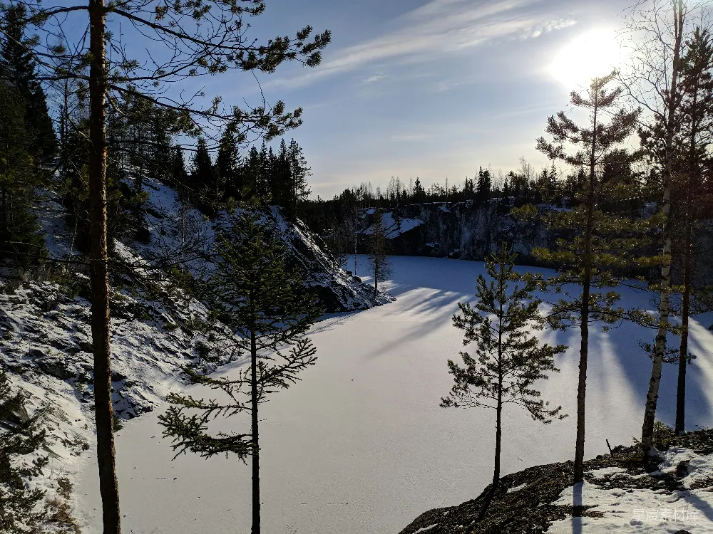 高清摄影 冬景 自然风光 雪景 森林 宁静 冬日的湖畔