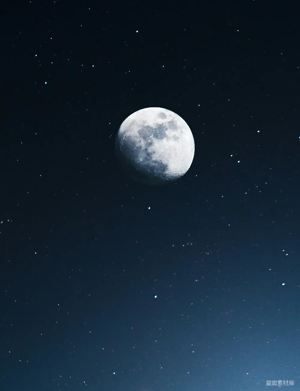 高清摄影 月亮 星空 宁静 自然 夜晚 夜空中的明月