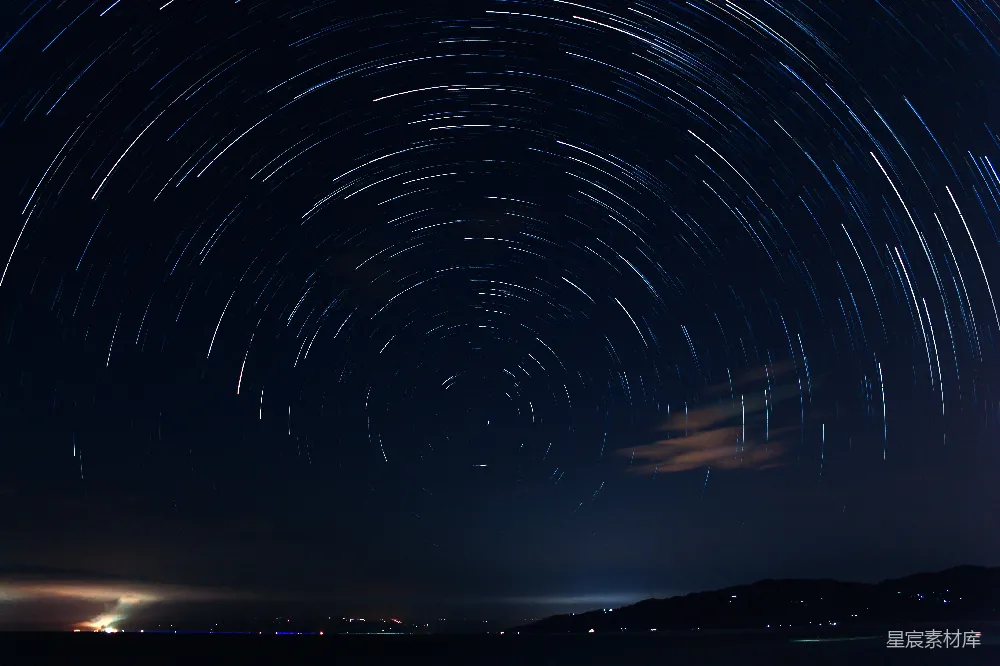 高清摄影 夜景 天文摄影 星轨 自然风光 宁静 星轨下的夜空