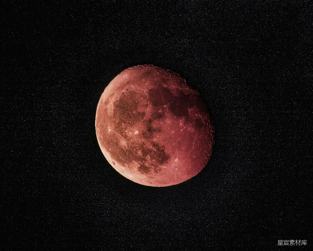 高清摄影 夜空 月亮 天文 自然 神秘 血月的神秘夜空