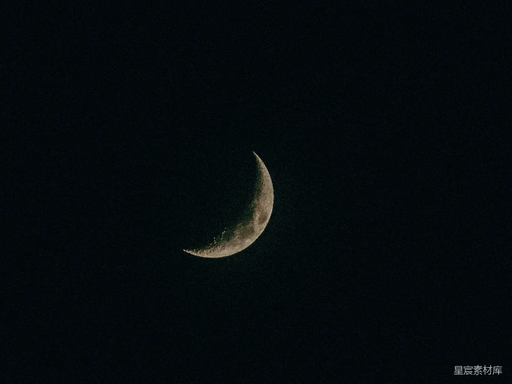 高清摄影 月亮 夜景 宁静 自然 户外 夜空中的新月