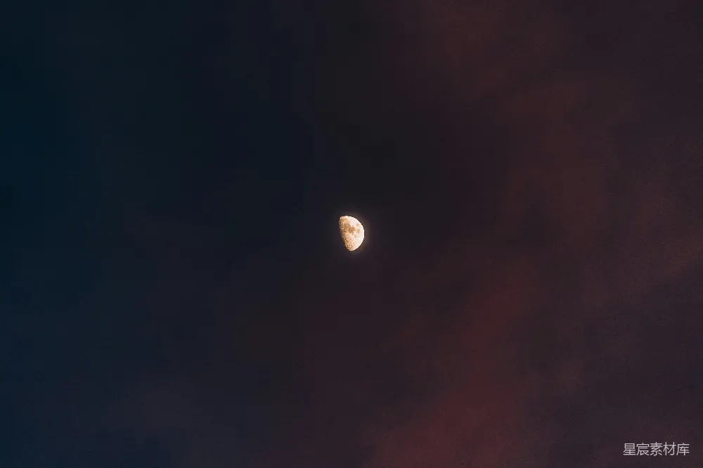 高清摄影 月亮 夜景 宁静 自然 夜空 夜空中的弯月
