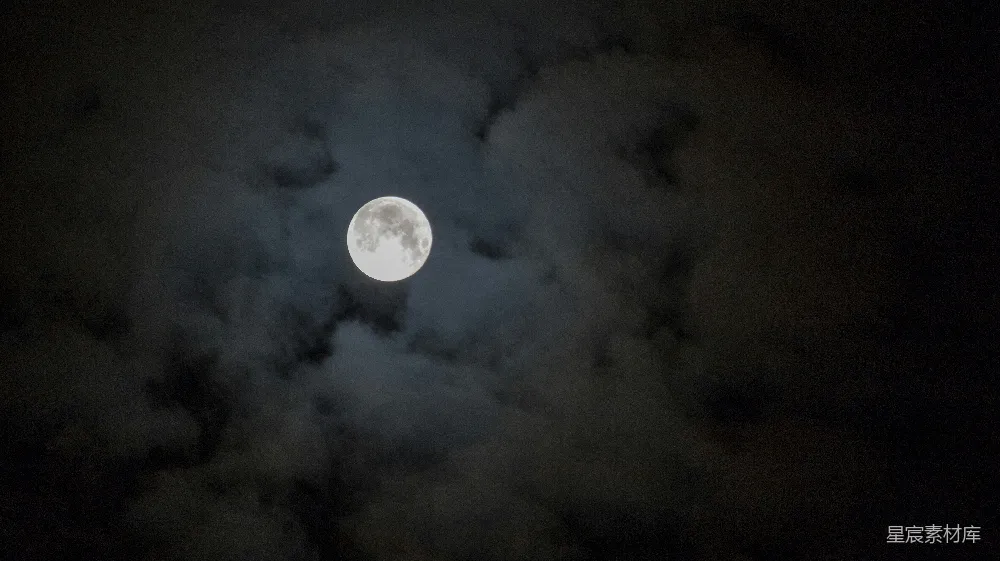 高清摄影 月亮 夜景 自然风光 宁静 神秘 月夜云影