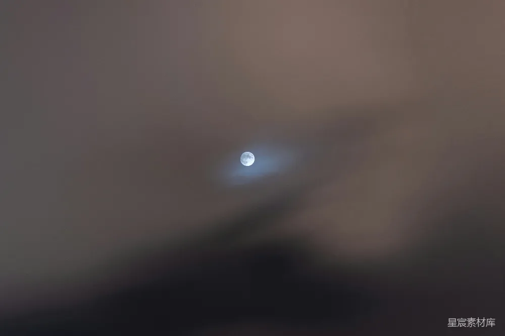 高清摄影 月亮 云层 夜晚 自然风光 宁静 月光透过云层