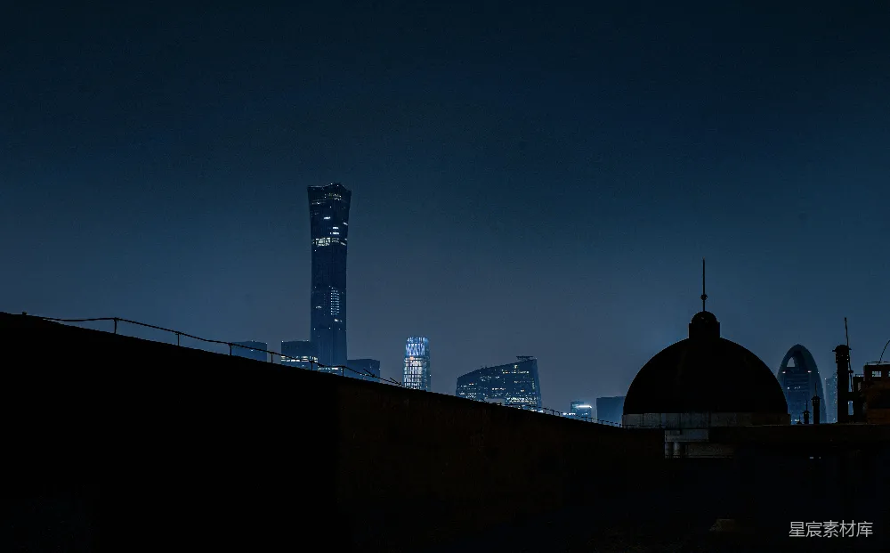 高清摄影 城市夜景 现代建筑 城市风光 都市夜色 建筑剪影 夜幕下的城市轮廓