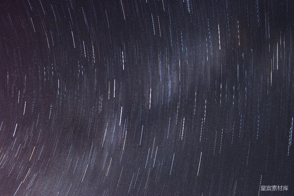 高清摄影 夜空 流星 宇宙 长曝光 宁静 流星雨的轨迹