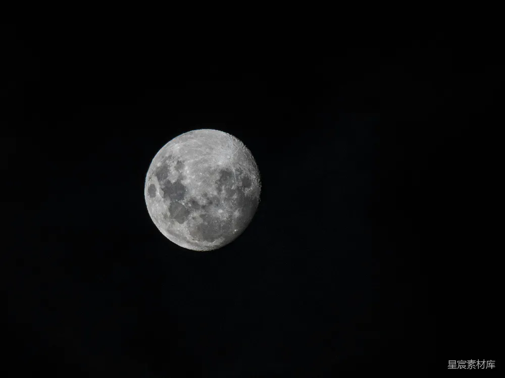 高清摄影 月亮 夜景 自然 宁静 天文 夜空中的一轮明月