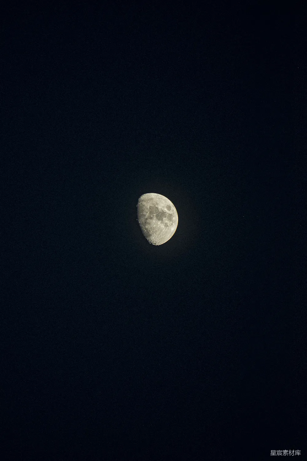 高清摄影 月亮 夜景 自然 宁静 摄影 夜空中的半月
