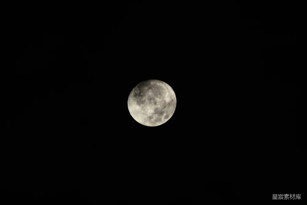 高清摄影 月亮 夜空 宁静 自然 满月夜景