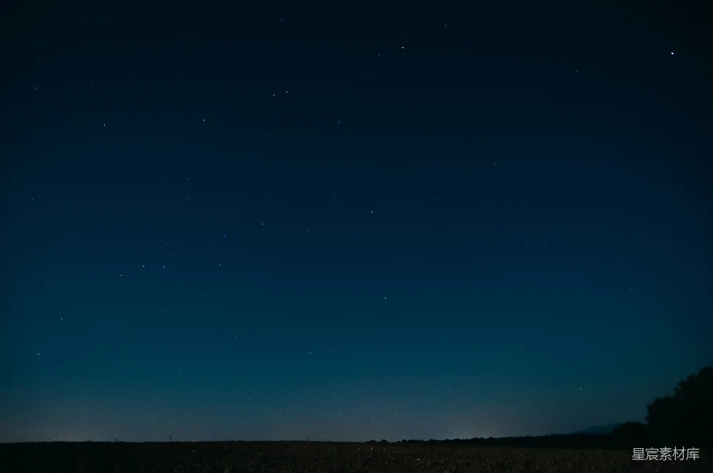 高清摄影 星空 宁静 田野 自然 夜晚 星空下的宁静田野