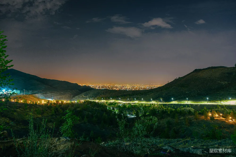 高清摄影 夜景 城市 山景 照明 城市景观 夜晚的城市山景