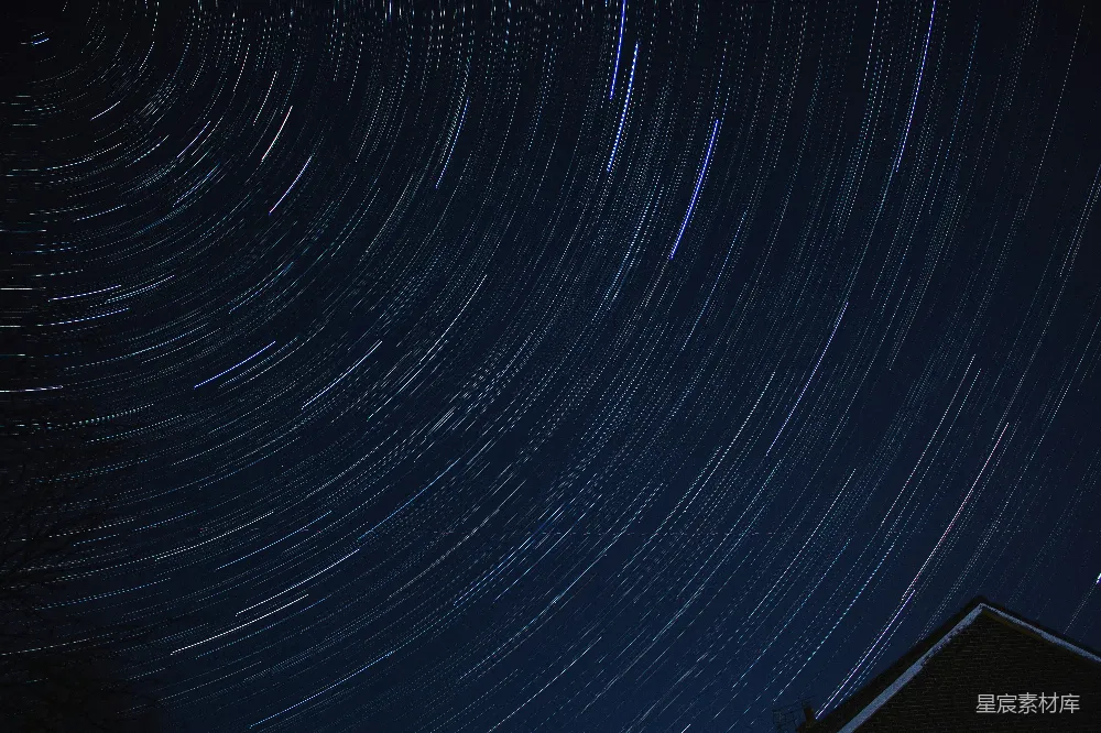 高清摄影 夜空 星轨 宁静 天文 自然 星轨夜空下的静谧