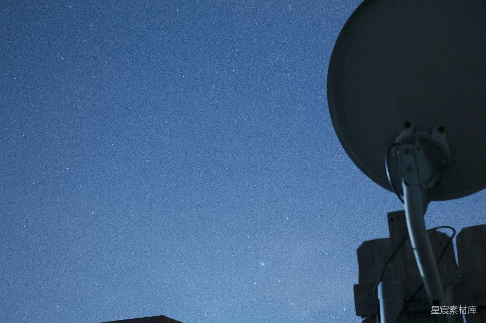 高清摄影 卫星天线 夜空 科技 星空 户外 夜空下的卫星天线