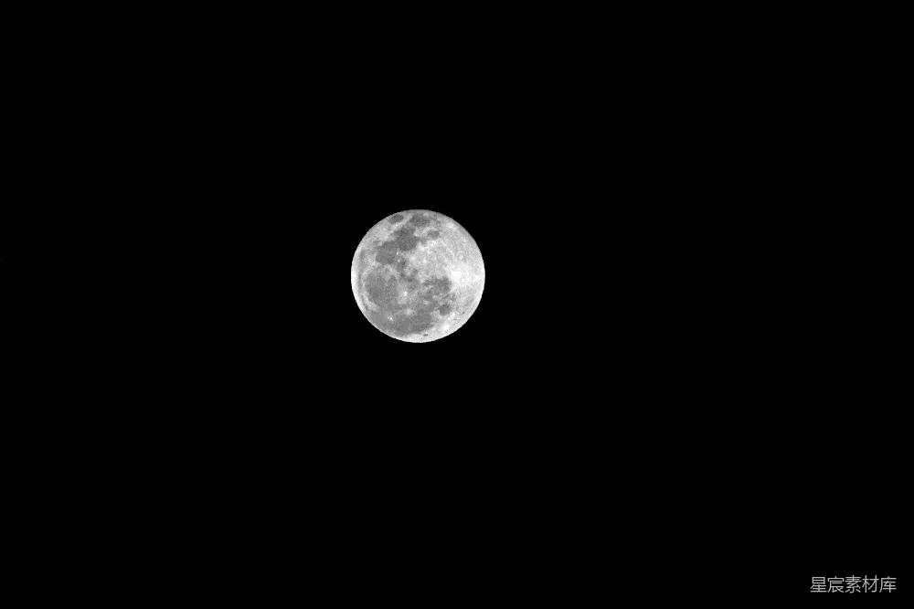 高清摄影 月亮 夜景 宁静 自然 天空 静谧的夜空下的圆月