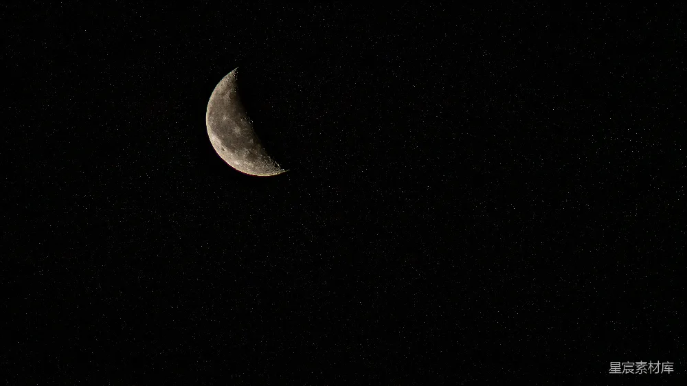 高清摄影 月亮 夜景 宁静 自然 星空 夜空中的新月