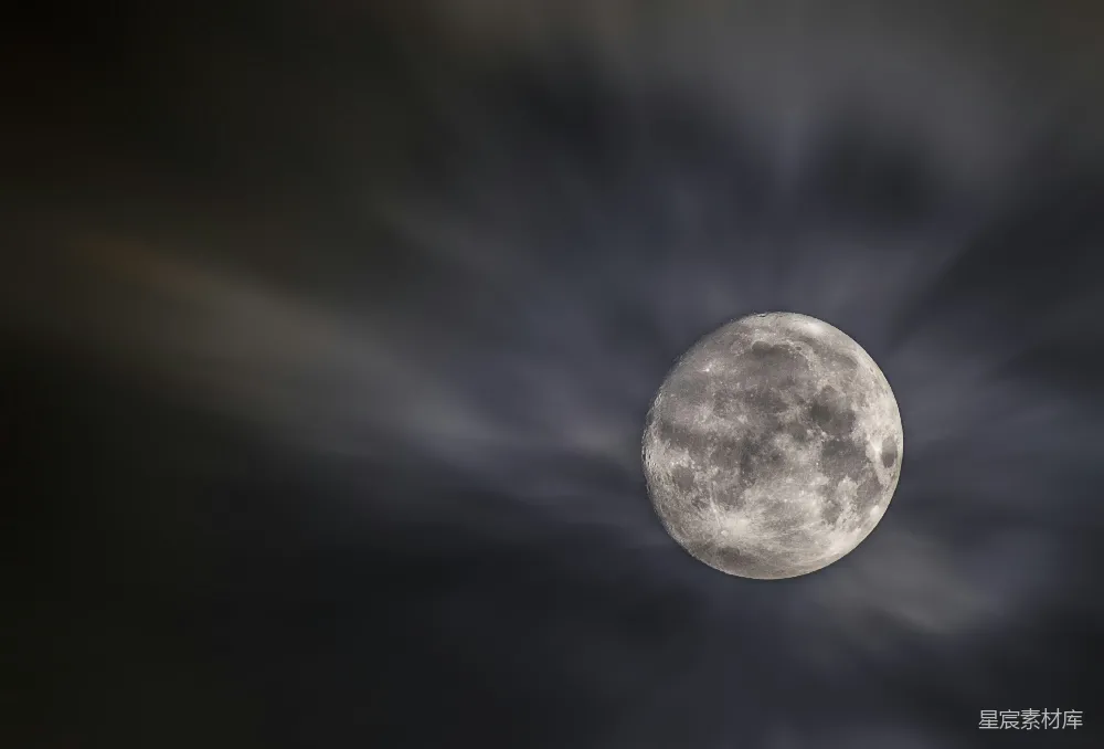 高清摄影 月亮 夜空 自然景观 宁静 浪漫 夜空中轮圆的月亮
