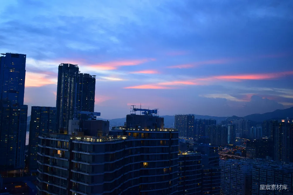 高清摄影 城市 黄昏 建筑 风景 宁静 城市黄昏的宁静