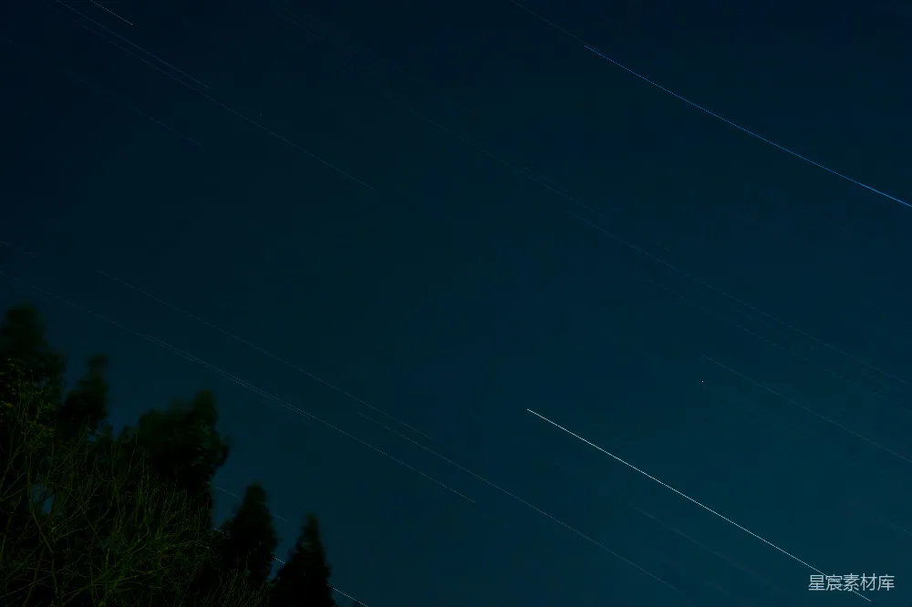 高清摄影 星空 长曝光 夜景 自然 宁静 星光长曝光夜景