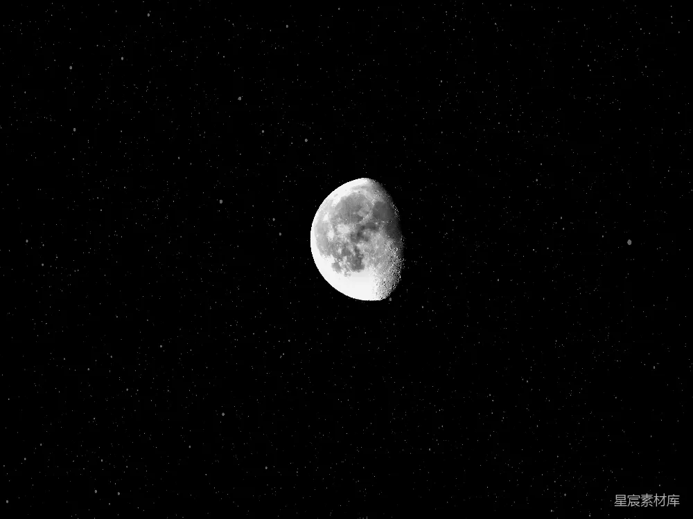 高清摄影 月亮 夜空 星河 自然 宁静 夜空中的新月