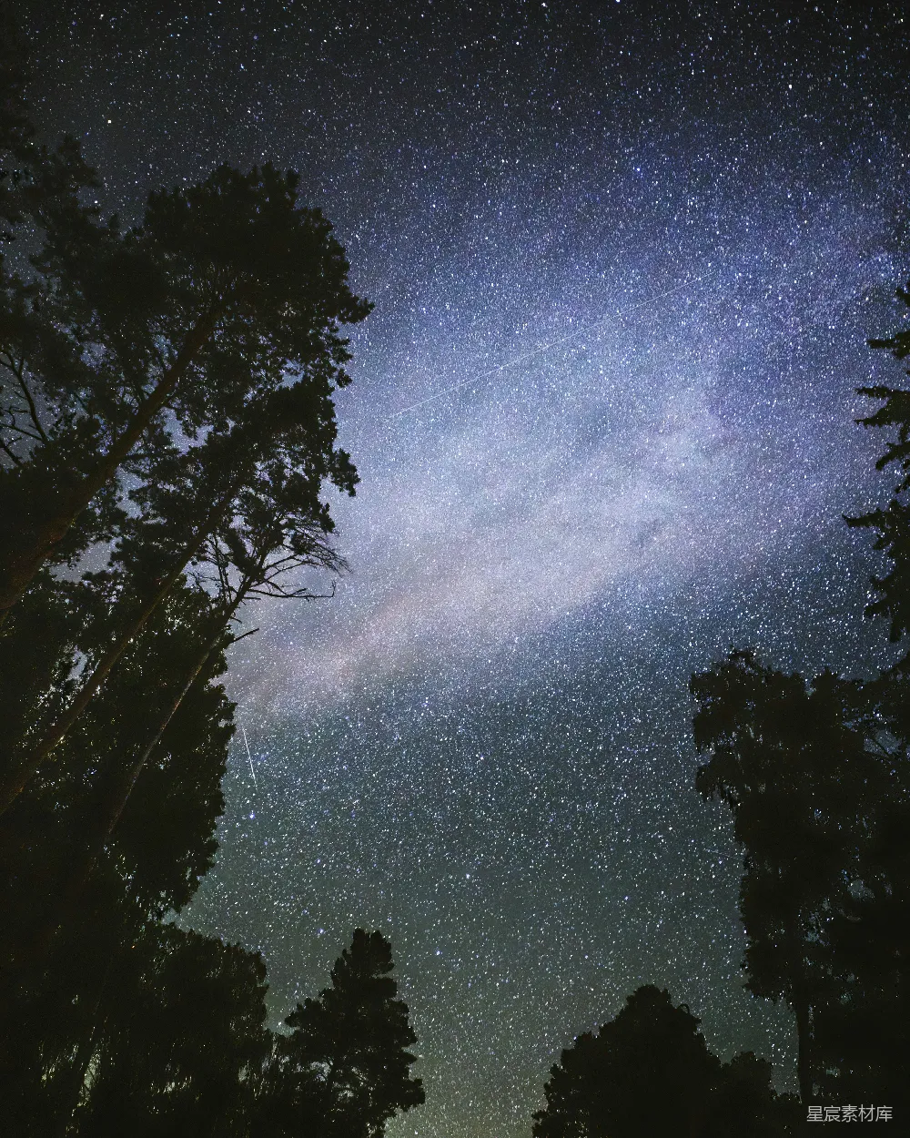 高清摄影 夜空 银河 星河 自然景观 宁静 夜空下的银河与星河