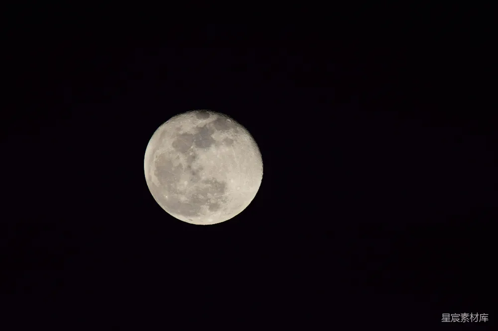 高清摄影 夜空 月亮 自然 宁静 月光 夜空中皎洁的满月