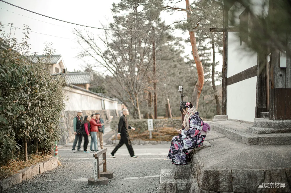 高清摄影 和服 日本 传统建筑 旅游 日常生活 传统和现代的相遇