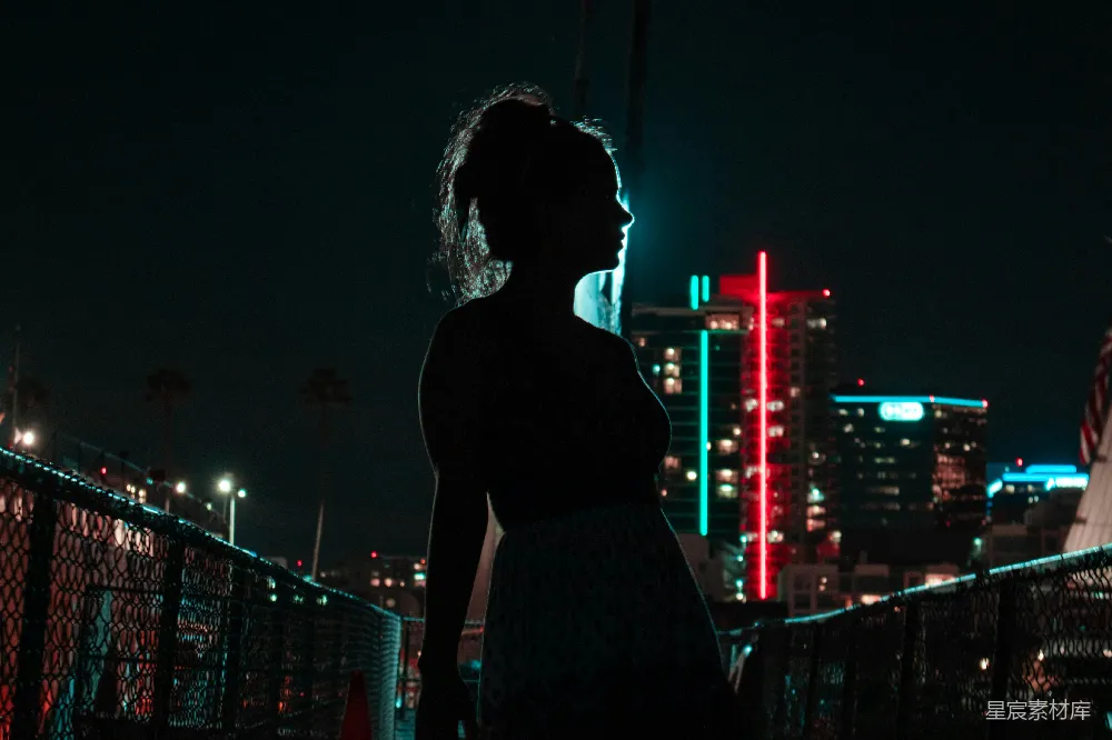 高清摄影 夜景 城市 都市 孤独 剪影 城市的剪影