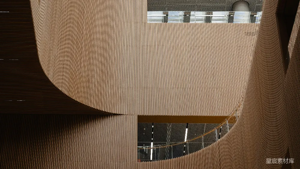 高清摄影 现代建筑 木质装饰 室内设计 空间美学 建筑结构 现代木质建筑的内部楼梯