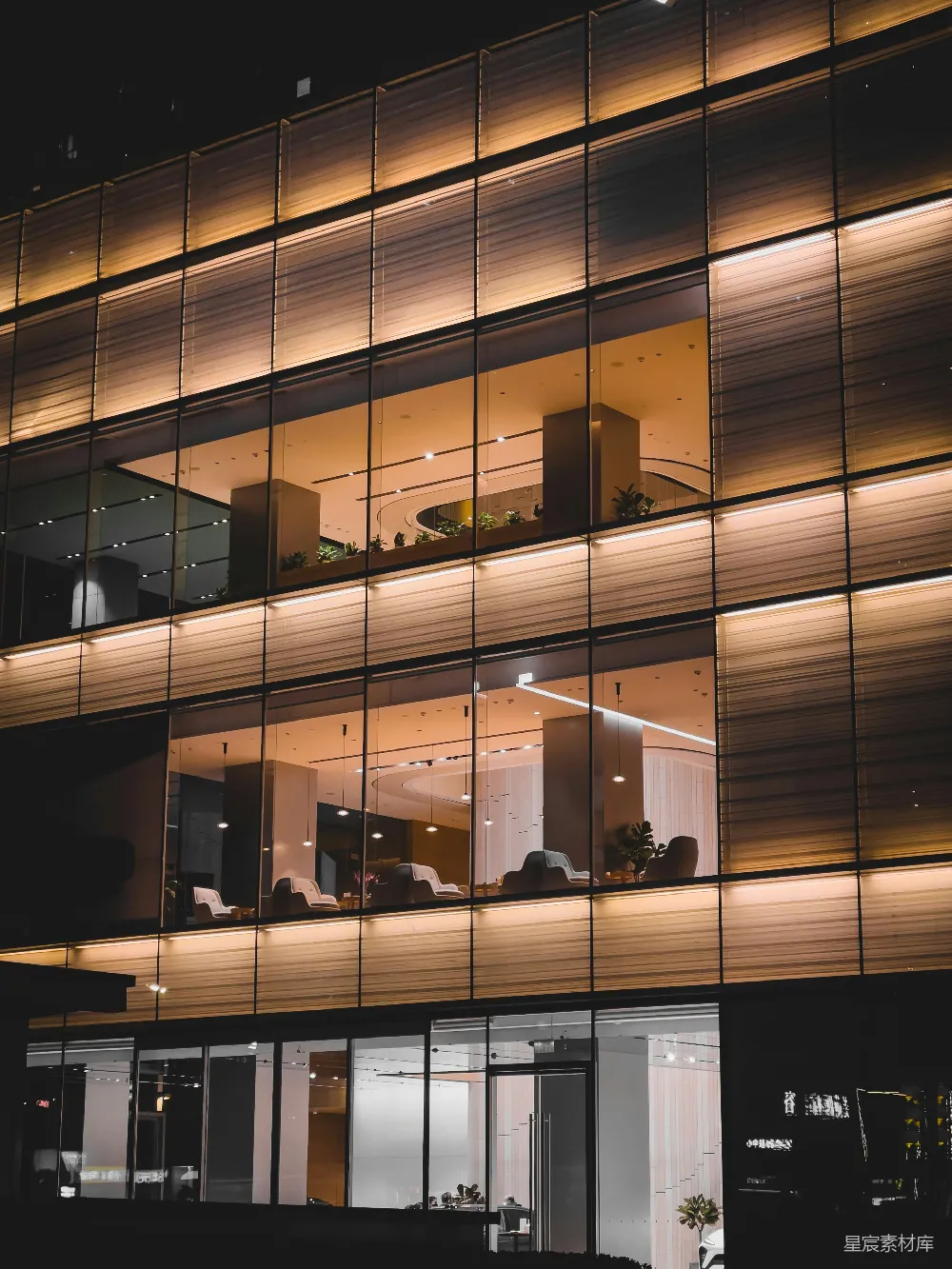 高清摄影 建筑 现代风格 城市景观 夜景 商业大厦 现代玻璃幕墙建筑夜景