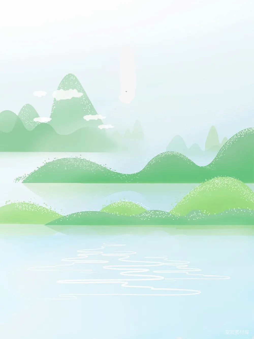  山水 简约 自然 背景 清新 山水画风的简约背景