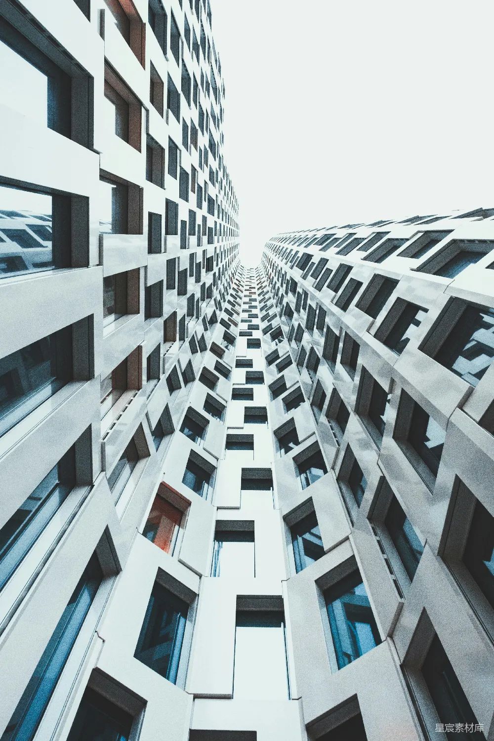 高清摄影 建筑 现代感 都市 几何图案 高耸 现代摩天大楼仰视视角