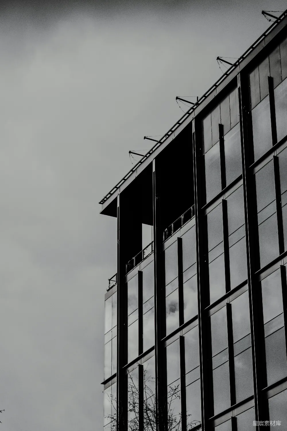 高清摄影 建筑 现代 黑白 城市 结构 现代建筑的轮廓