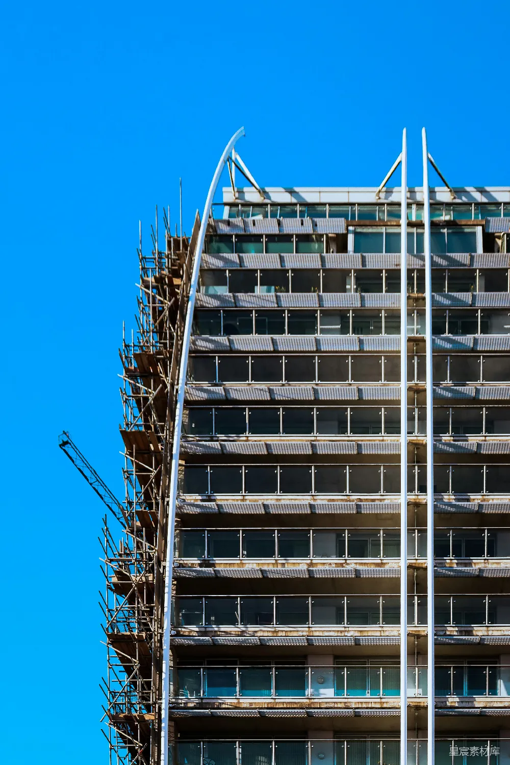 高清摄影 建筑 施工 现代 城市 工程 施工中的现代建筑