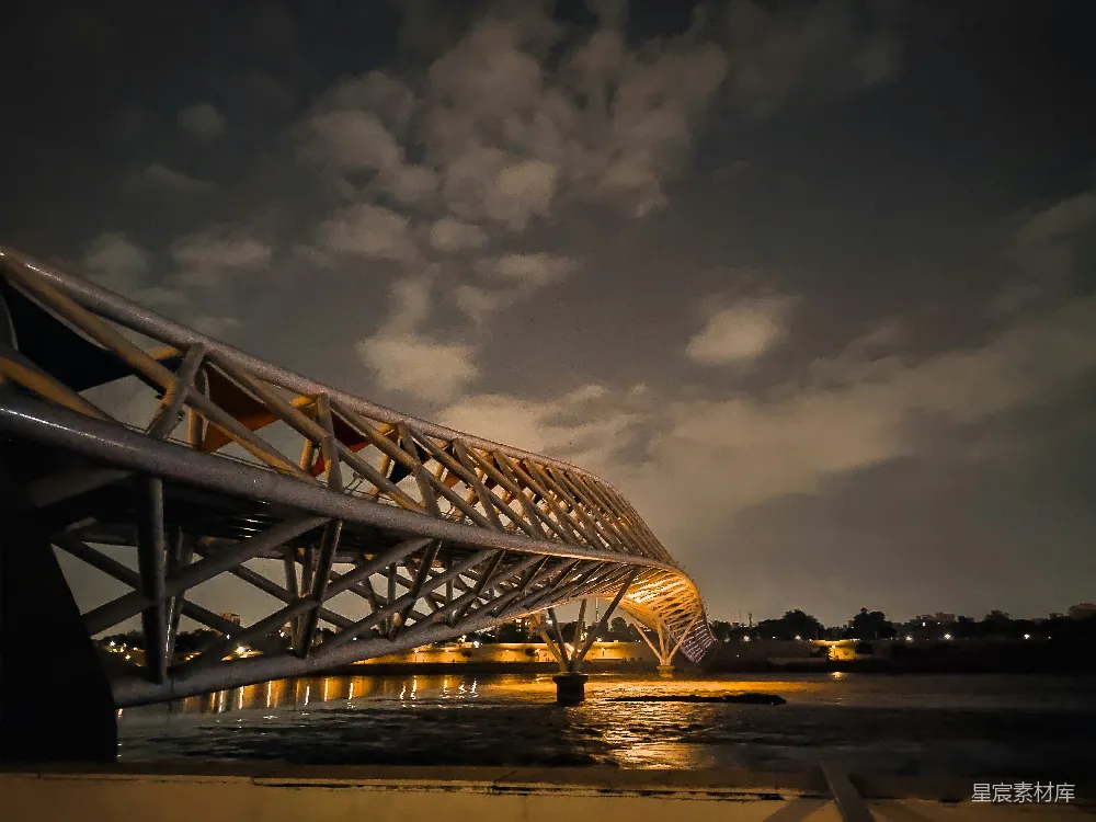 高清摄影 桥梁 夜景 现代建筑 城市风光 城市夜景 夜幕下的现代桥梁