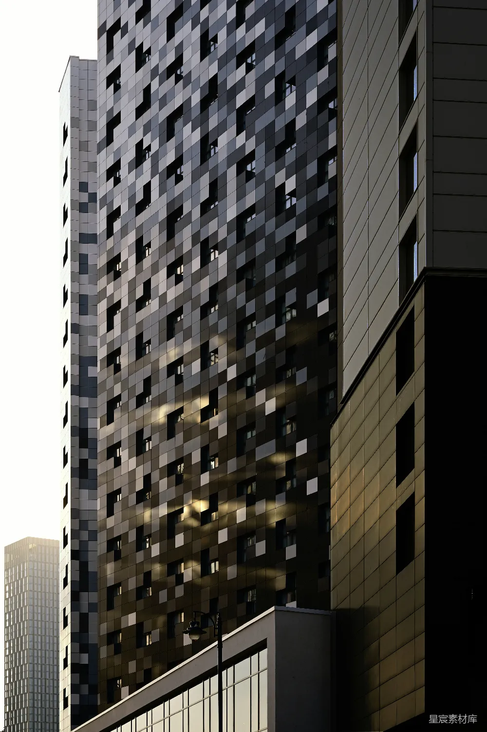 高清摄影 建筑 摩天楼 几何图案 城市风光 现代风格 摩登摩天楼的几何之美
