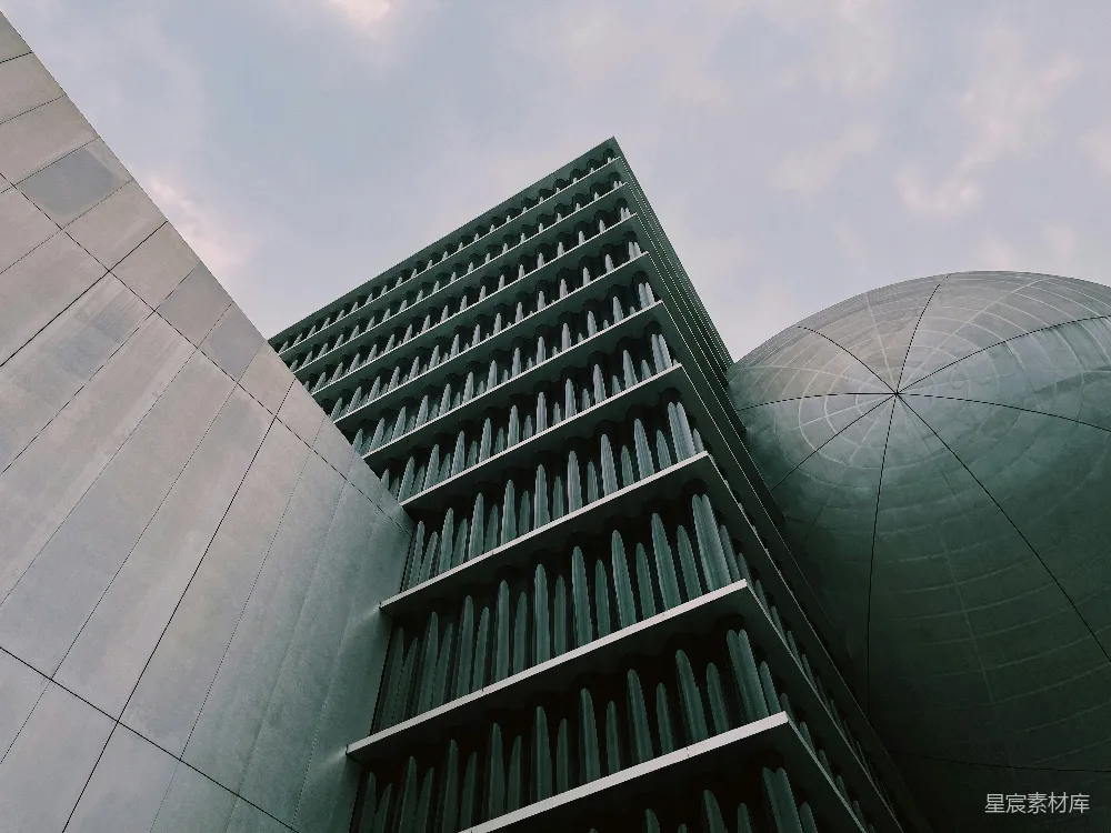 高清摄影 现代建筑 几何设计 未来风格 城市景观 建筑美学 未来感建筑与圆顶结构
