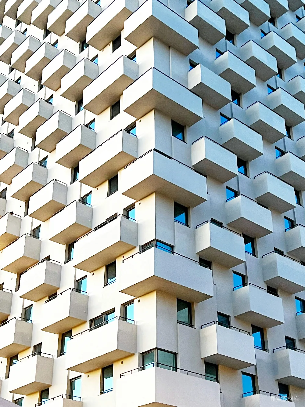 高清摄影 建筑 现代 几何 住宅 城市 几何建筑的现代美学