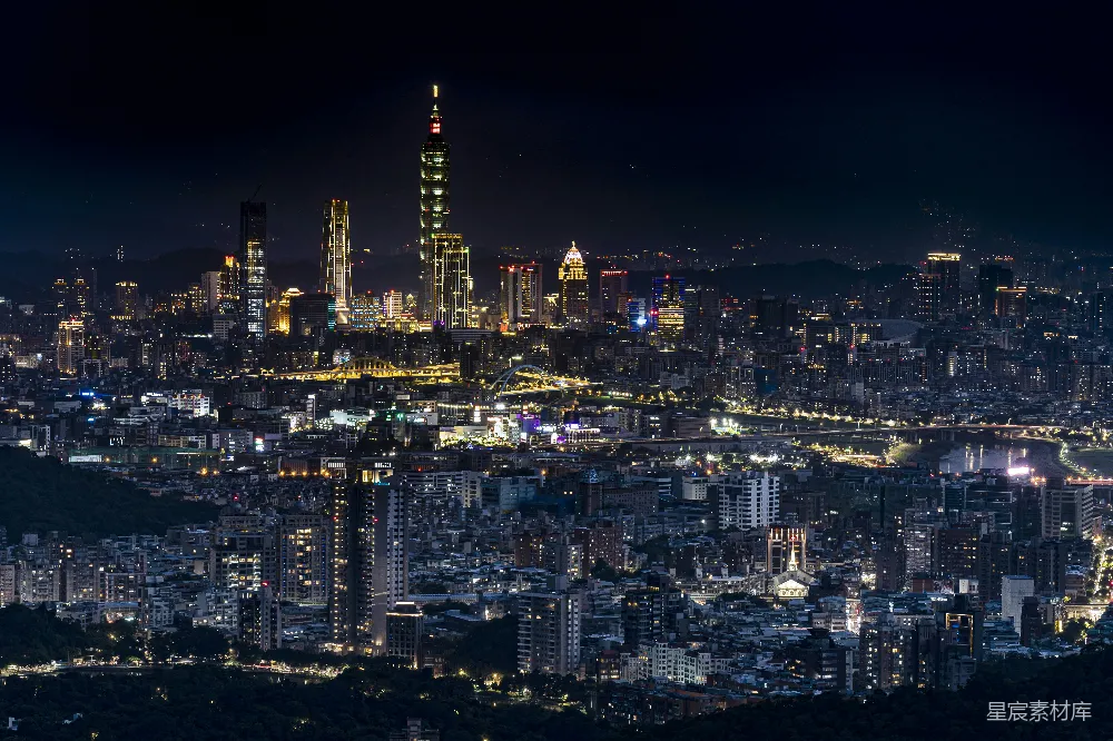 高清摄影 台北 夜景 城市 高楼 都市 台北夜景