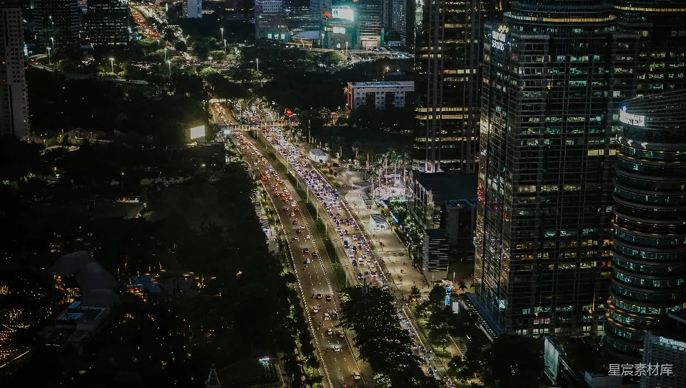 高清摄影 城市 夜景 交通 高楼 都市 夜幕下的城市繁华