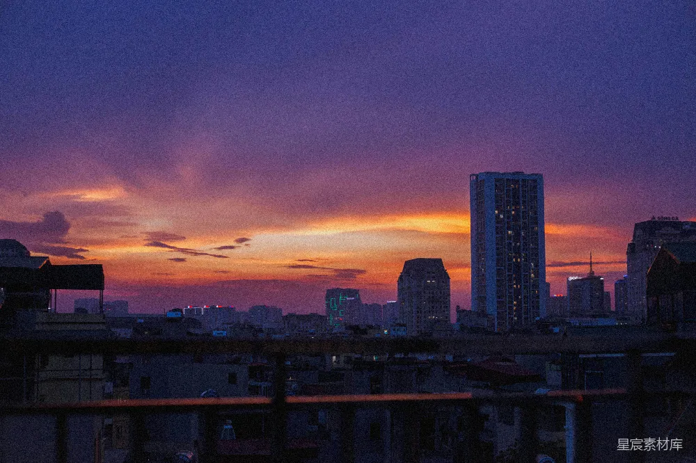 高清摄影 城市 日落 天际线 黄昏 城市风光 城市的日落