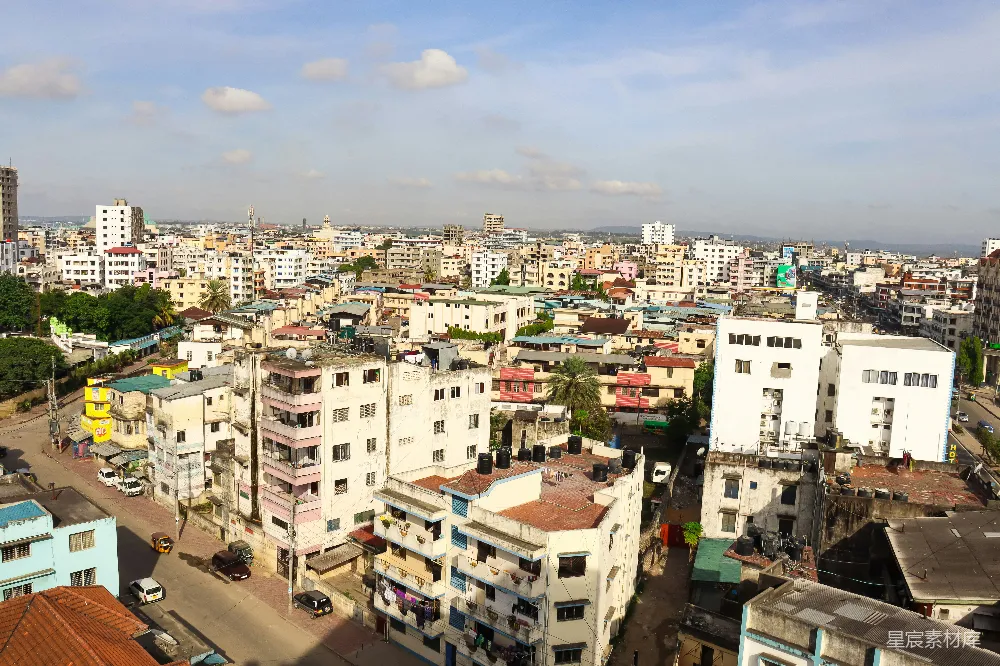 高清摄影 城市 建筑 天空 住宅 街道 城市全景俯瞰
