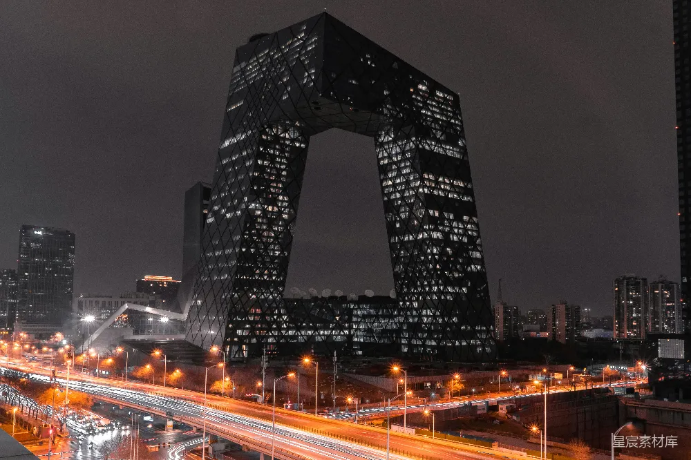 高清摄影 现代建筑 夜景 城市风光 地标 都市生活 现代都市夜景中的标志性建筑