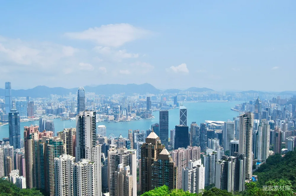 高清摄影 城市风光 都市景观 香港 天际线 旅游 香港维多利亚港全景