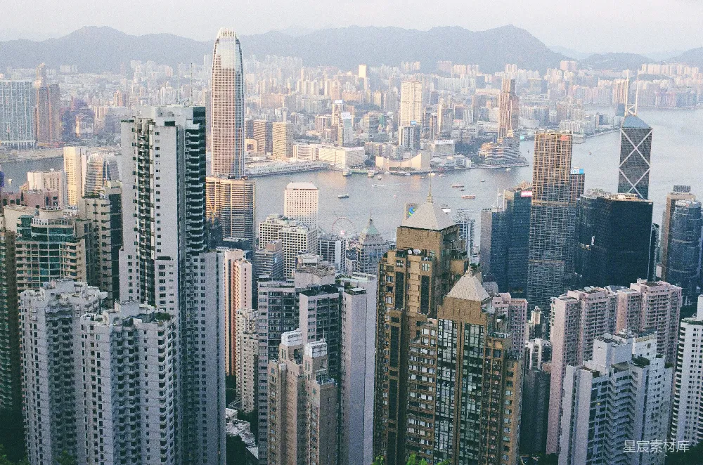 高清摄影 香港 天际线 城市风光 摩天大楼 旅游 香港天际线：现代城市的壮观景象