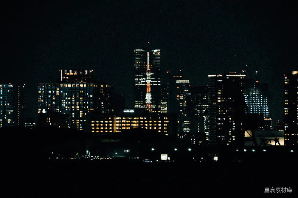 高清摄影 城市夜景 建筑群 都市风光 夜景摄影 夜幕下的城市剪影