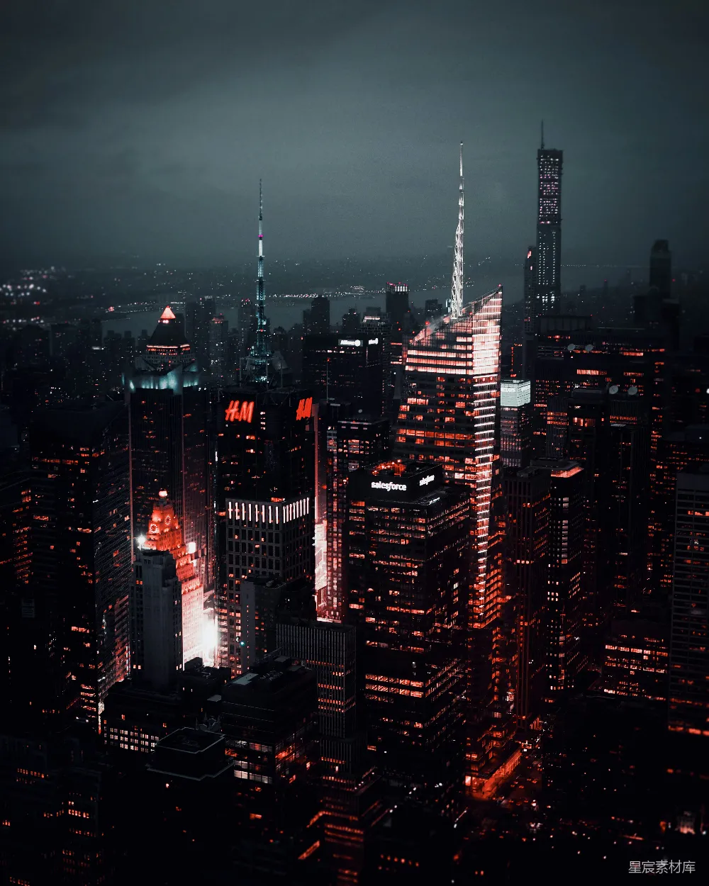高清摄影 城市夜景 高楼大厦 都市夜生活 现代感 城市风光 夜幕下的霓虹城市