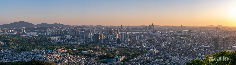高清摄影 城市风光 黄昏 建筑 都市 自然 黄昏时分的城市全景