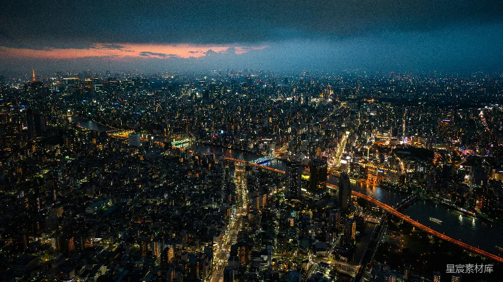 高清摄影 东京 夜景 城市 都市 建筑 东京夜景俯瞰
